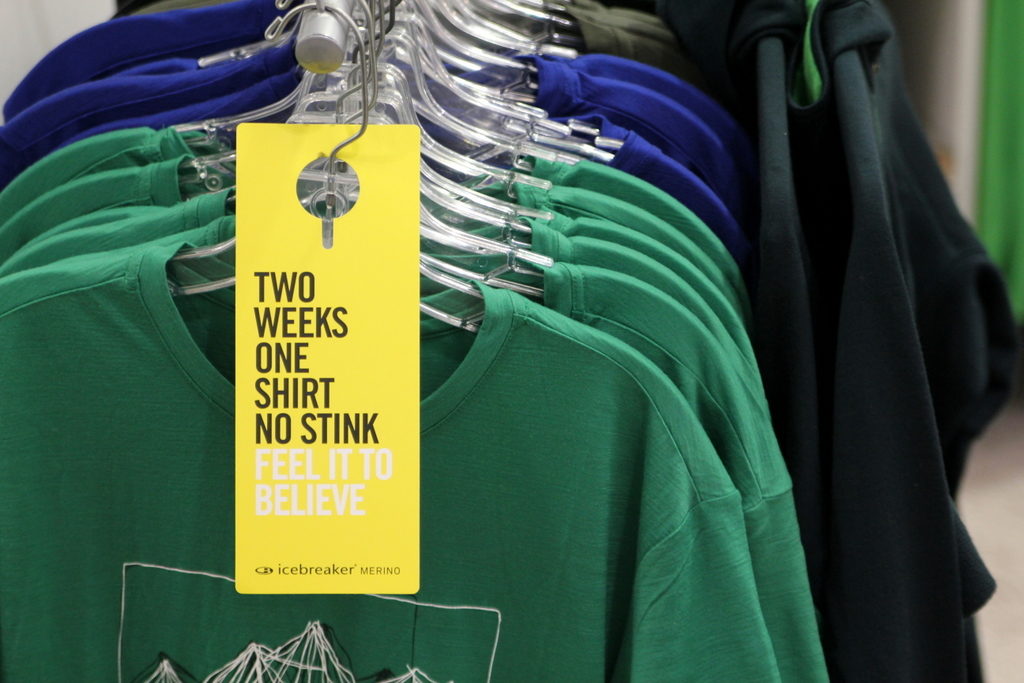 Icebreaker claims you can wear their shirts for 2 weeks without stinking. I'd be a good candidate to test that theory. 