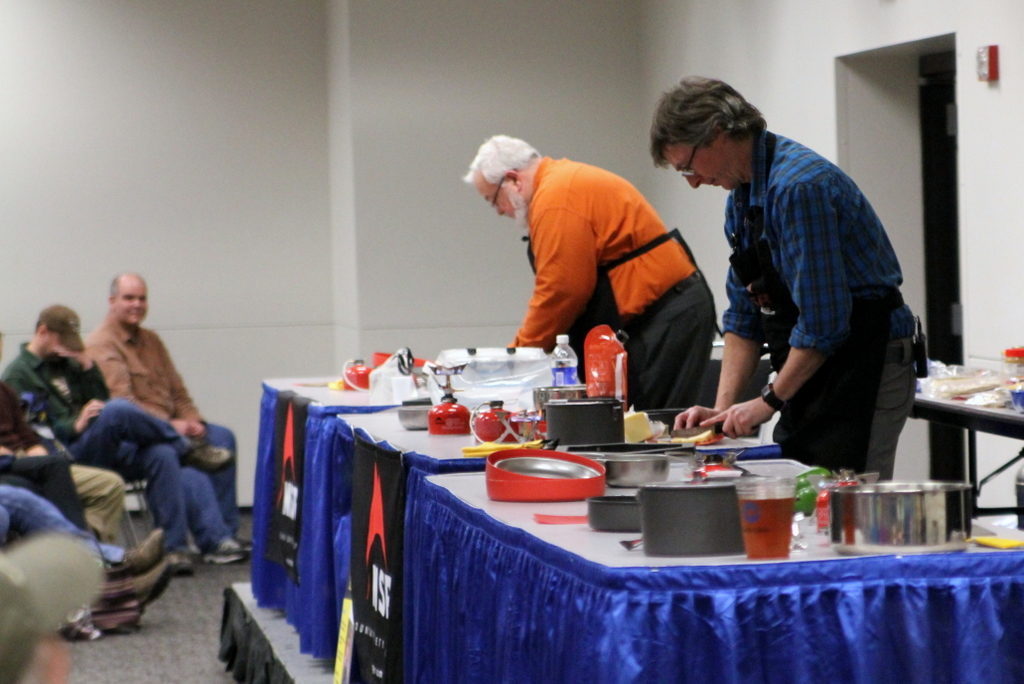 The competition was fierce during the Aluminum Chef this year. Marty Koch and Kevin Callan continued their outdoor writer rivalry, looking to prove who was really the better camp cook.