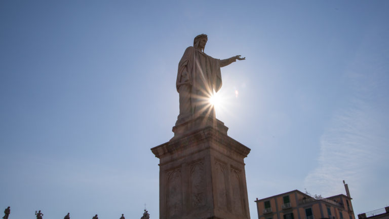 Statue of Dante, Naples, Italy
