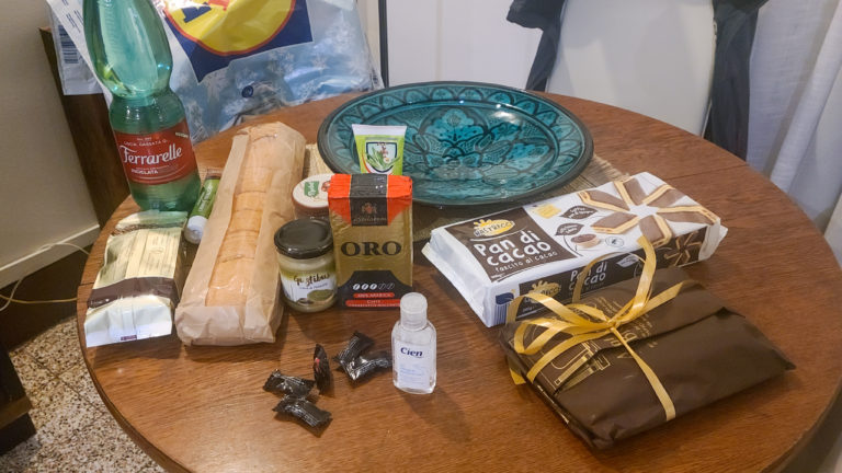 assortment of goods from the grocery store in Palermo