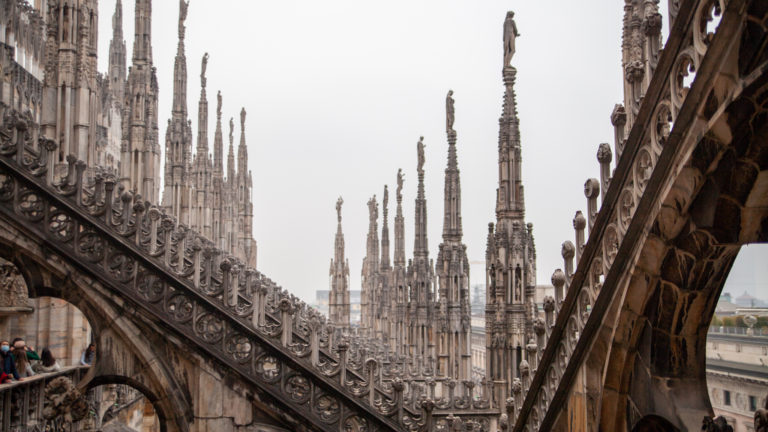 Spires on top of the Duomo di Milano