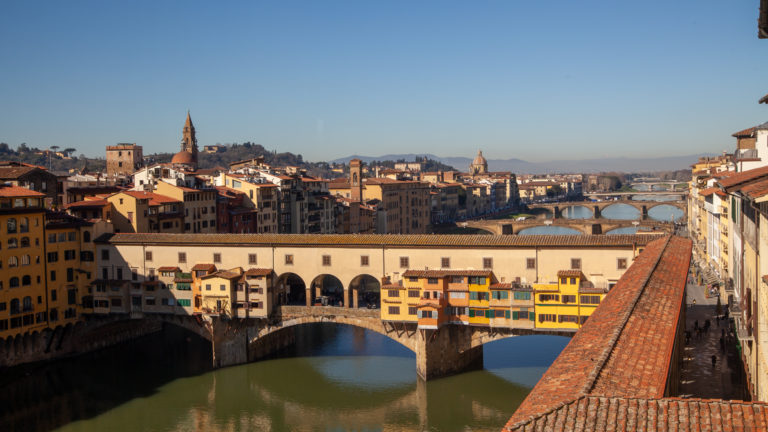 View of the Ponte Vecchio from the gallery