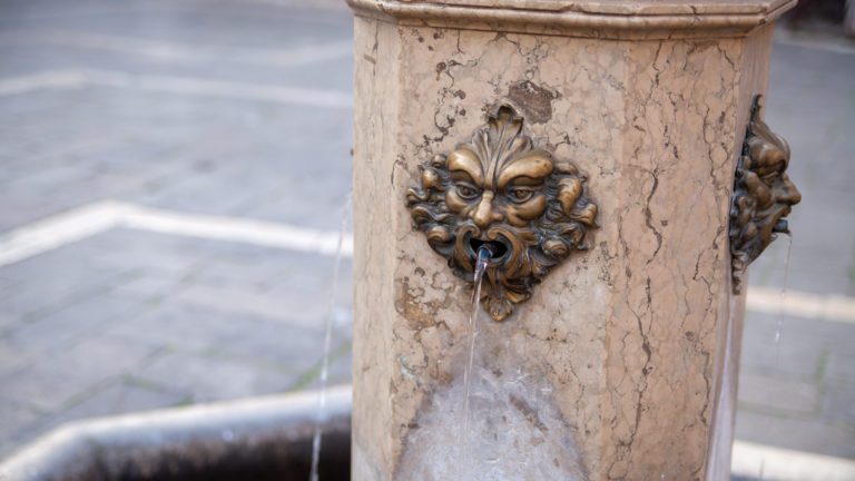 Public fountain in Venice, Italy