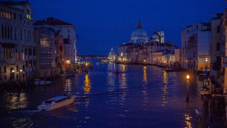 View of the Grand Canal and Basilica di Santa Maria della Salute, Venice, Italy
