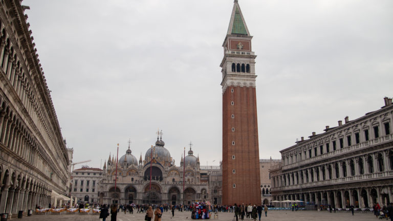 St Mark's Campanile in Piazza San Marco, Venice, Italy